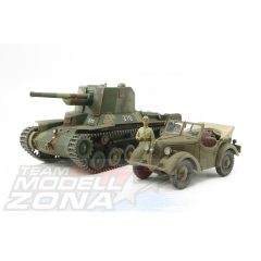   Tamiya 1:35 Jap. Typ 1 Haubitze plusz Kurogane 4x4 1 álló figurával - multitopic model la scara szett