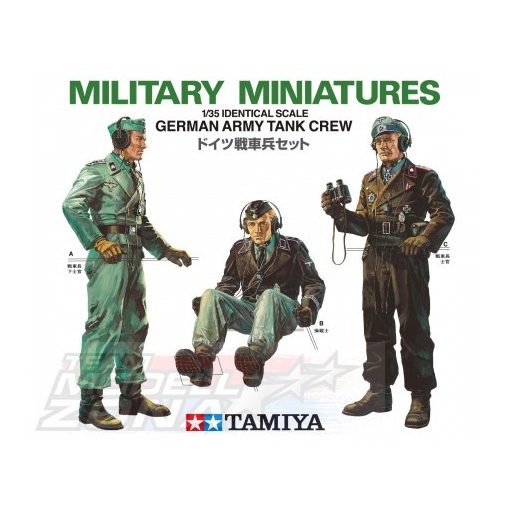 Tamiya - 1:35 Fig.-Set Dt. Panzerbesatzung - német páncélos legénység 3 figura