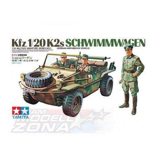 Tamiya - 1:35 Dt. Schwimmwagen m. Besatz. (3) - Schwimmwagen 3 német figurával