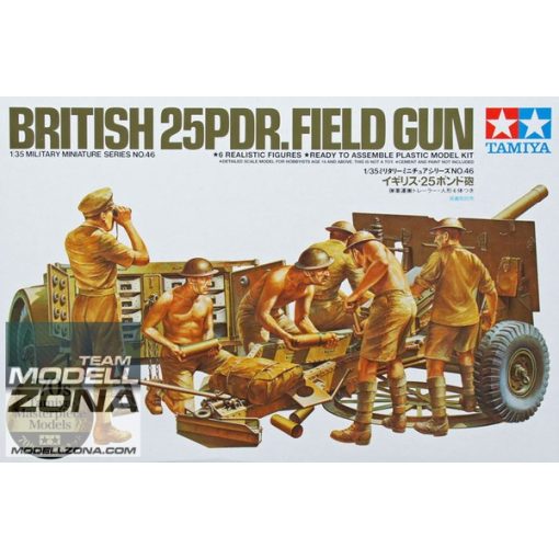 Tamiya - 1:35 British 25 pound Field Gun - model la scara