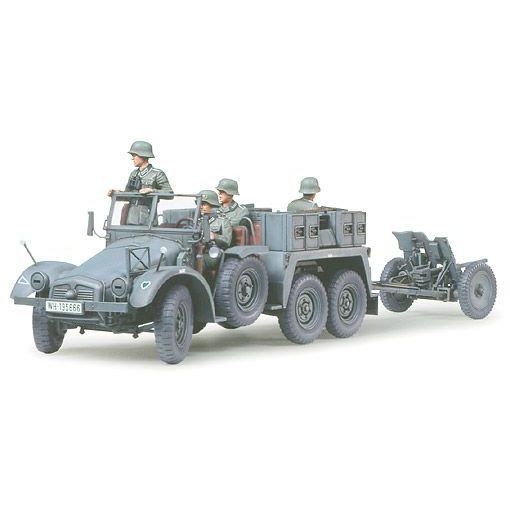 Tamiya Krupp Towing Truck w/37mm Pak - model la scara