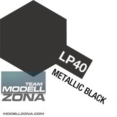 LP-40 metallic black - metál fekete festék - 10 ml