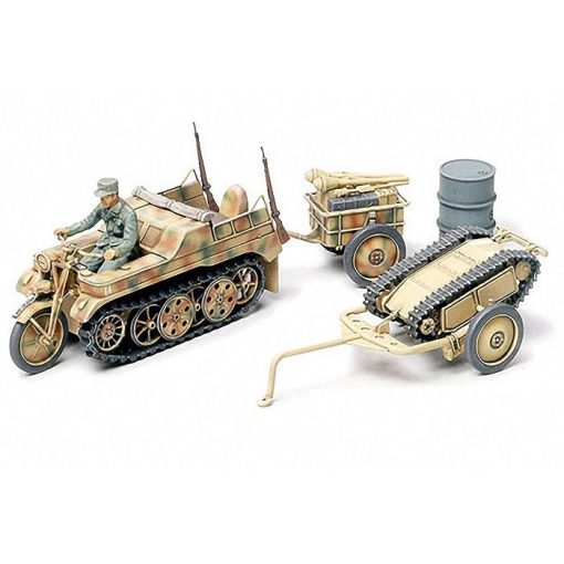 Tamiya Kettenkrad w/Cart - & Goliath Vehicle - model la scara