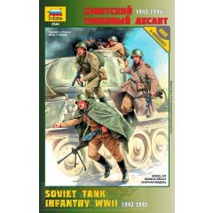 Zvezda Soviet Tank Infantry (II. vh.) - model la scara