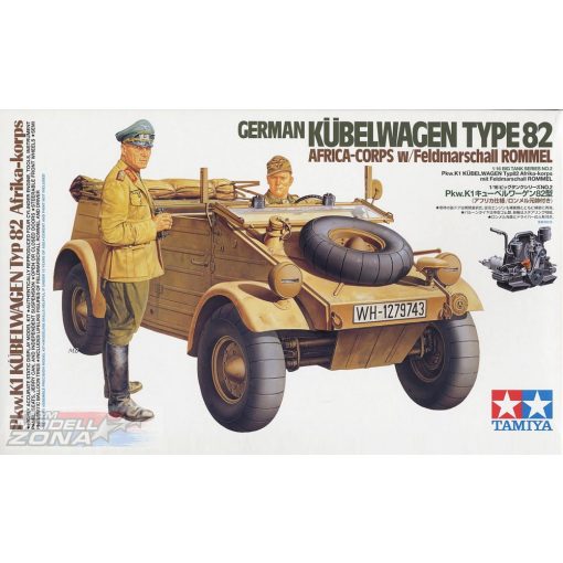 Tamiya - 1:16  Kübelwagen Type 82 Afrika Korps - model la scara