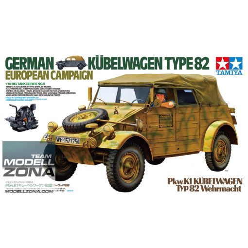 Tamiya - 1:16 Kübelwagen Type 82 Europa Feldzug - model la scara