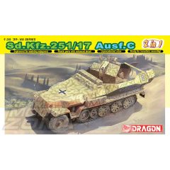   Dragon - 1:35 Sd.Kfz. 251/17 Ausf.C (2 in 1) - kettő az egyben model la scara készlet (§) 