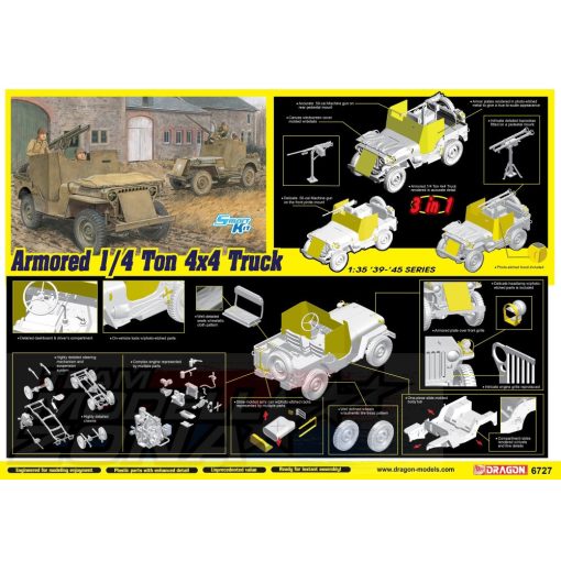 Dragon - 1:35 Armored 1/4-Ton 4x4 Truck w/.50-cal