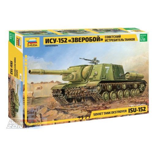 Zvezda ISU-152 Soviet Self-propelled Gun - model la scara