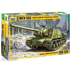 Zvezda Soviet tank destroyer ISU-122 - model la scara