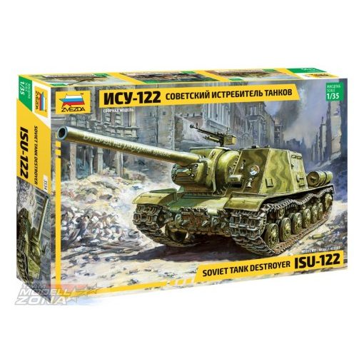 Zvezda Soviet tank destroyer ISU-122 - model la scara