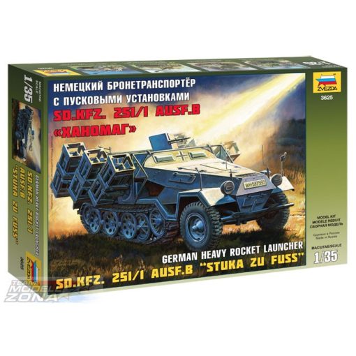 Zvezda 1:35 Sd.Kfz.251/1 Ausf.B "Stuka zu Fuss" - model la scara