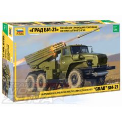 Zvezda - 1:35 BM-21 Grand Rocket Launcher - model la scara