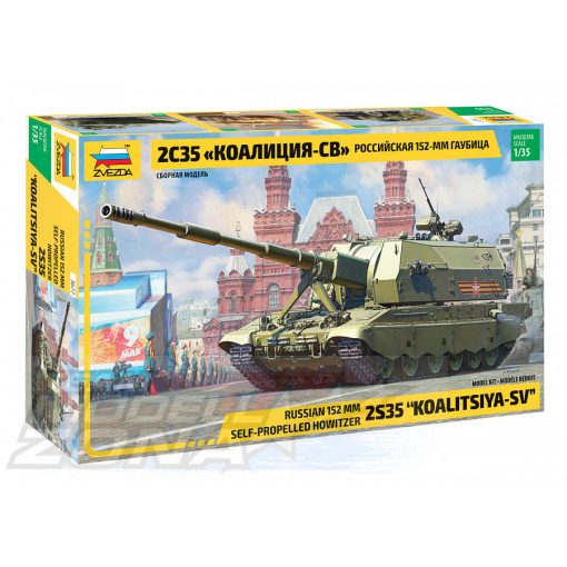 Zvezda - 1:35 Russische 152 mm Haubitze 2S35 "Coalition-SV" - model la scara