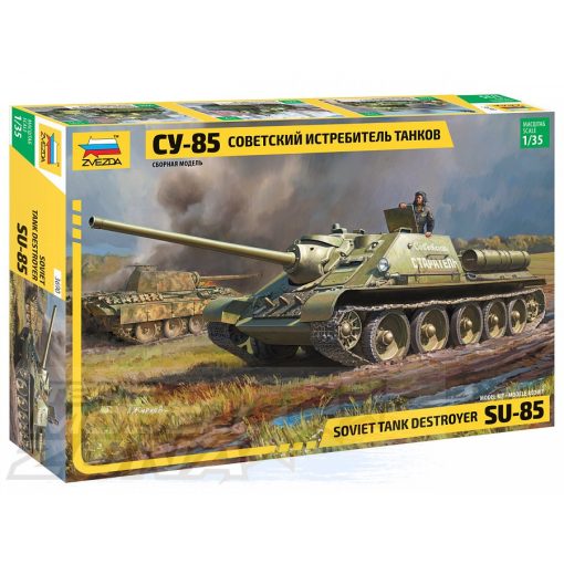 Zvezda - 1:35 SU-85 Soviet self propelled gun - model la scara