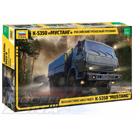 Zvezda - 1:35 Kamaz 5350 Mustang- model la scara