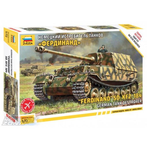  Zvezda 1:72 Sd.Kfz.184 "Ferdinand Tiger"- model la scara