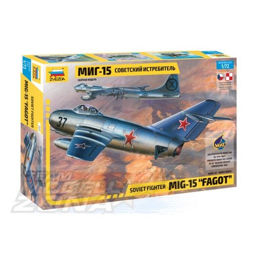 Zvezda - 1:72 Soviet fighter Mig-15 "Fagot" - model la scara