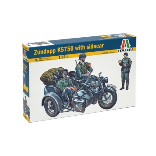 Italeri ZUNDAPP KS750 WITH SIDECAR - model la scara