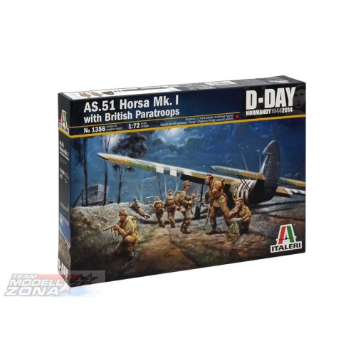 Italeri AS.51 HORSA Mk.I with BRITISH PARATROOPS - model la scara