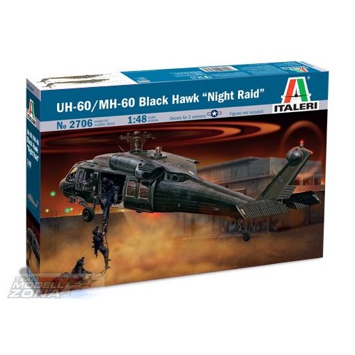 Italeri 1:48 UH-60A Black Hawk Night Raid - model la scara