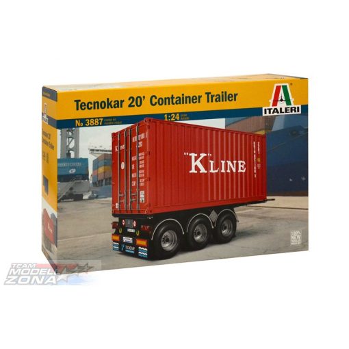 Italeri 1:24 20' Container Trailer- model la scara