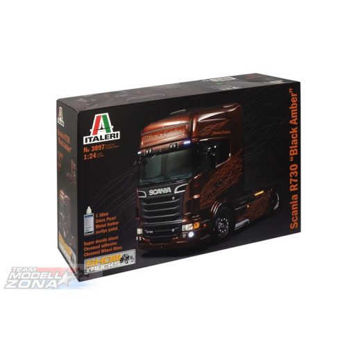 Italeri Scania R730 V8 Black Amber- model la scara