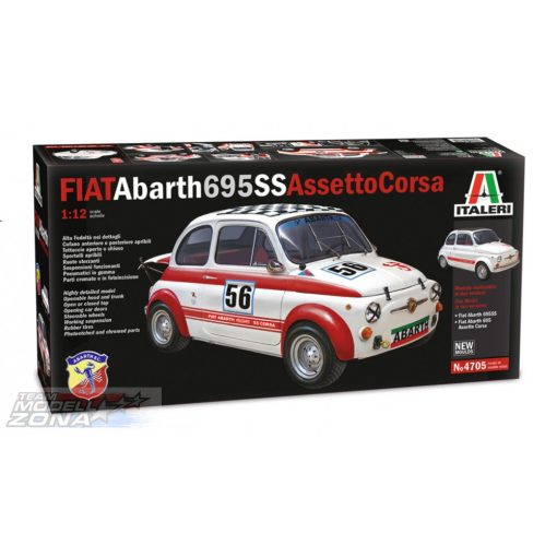 Italeri 1:12 FIAT Abarth 695 SS/ Assetto Corsa - model la scara