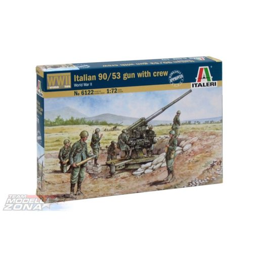 Italeri - 1:72 90/53 Geschütz mit Soldaten - model la scara