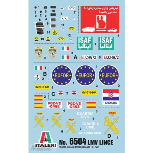 Italeri 4x4 IVECO Lince Military Vehicle - model la scara