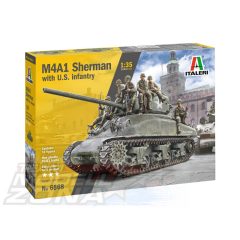   Italeri - 1:35 M4A1 SHERMAN with U.S. infantry - model la scara