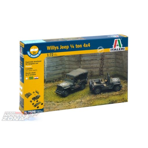 Italeri - 1:72 1/4 Ton 4x4 Truck - model la scara