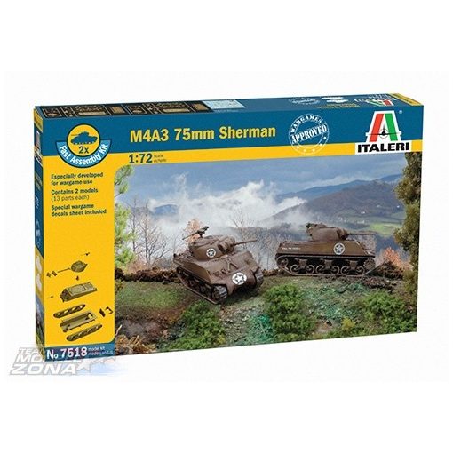 Italeri Sherman M4A3 75mm - model la scara