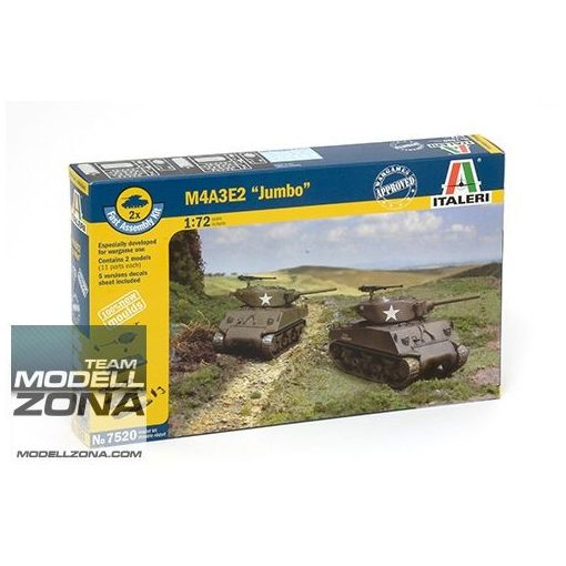 Italeri - 1:72 M4A3E2 "JUMBO", 2 db  - model la scara