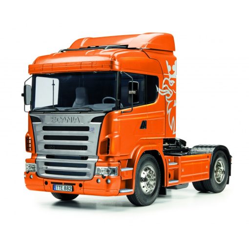  Kit Tamiya Scania R470 4x2 Highline (pre-vopsit portocaliu) # 56338