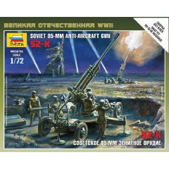 Zvezda Soviet 85mm Anti-Aircraft Gun - model la scara