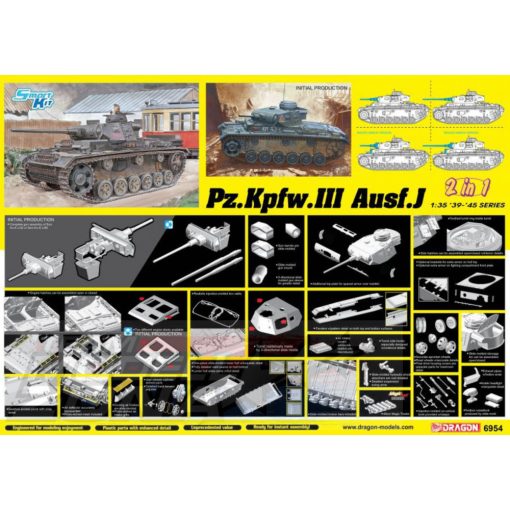 Dragon - 1:35 Pz.Kpfw.III Ausf.J Initial Product. - model la scara