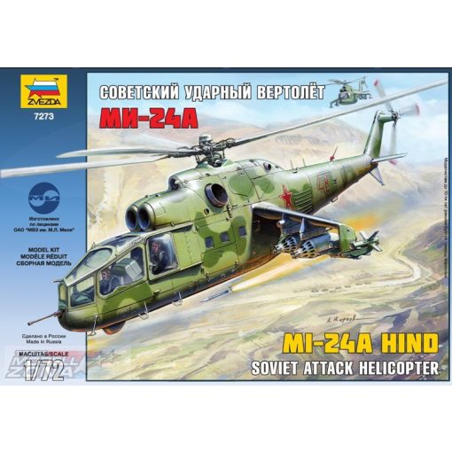 Zvezda Mil Mi-24A Hind - model la scara