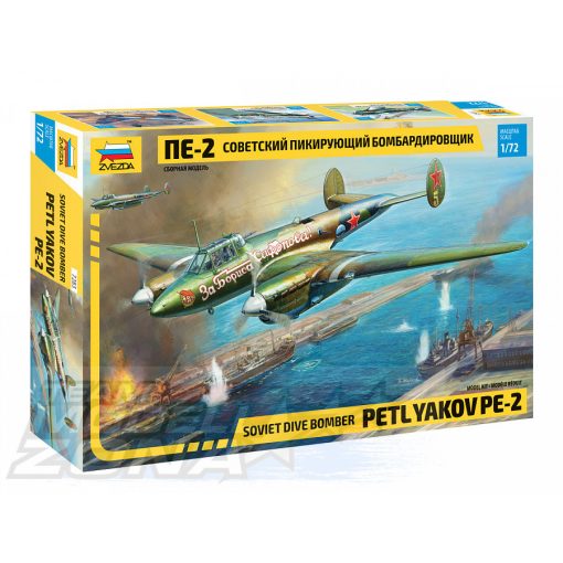 Zvezda - 1:72 Sowjetischer Tauchbomber Pe-2- model la scara