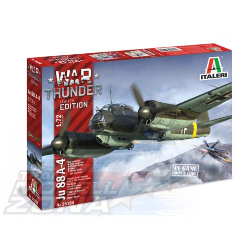 Italeri - 1:72 WAR THUNDER - JU 88 A-4 - bónusz kódos model la scara